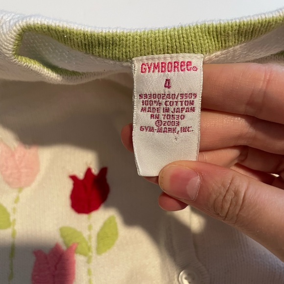 VINTAGE GYMBOREE Toddler Girl Flower Cardigan - Picture 2 of 4